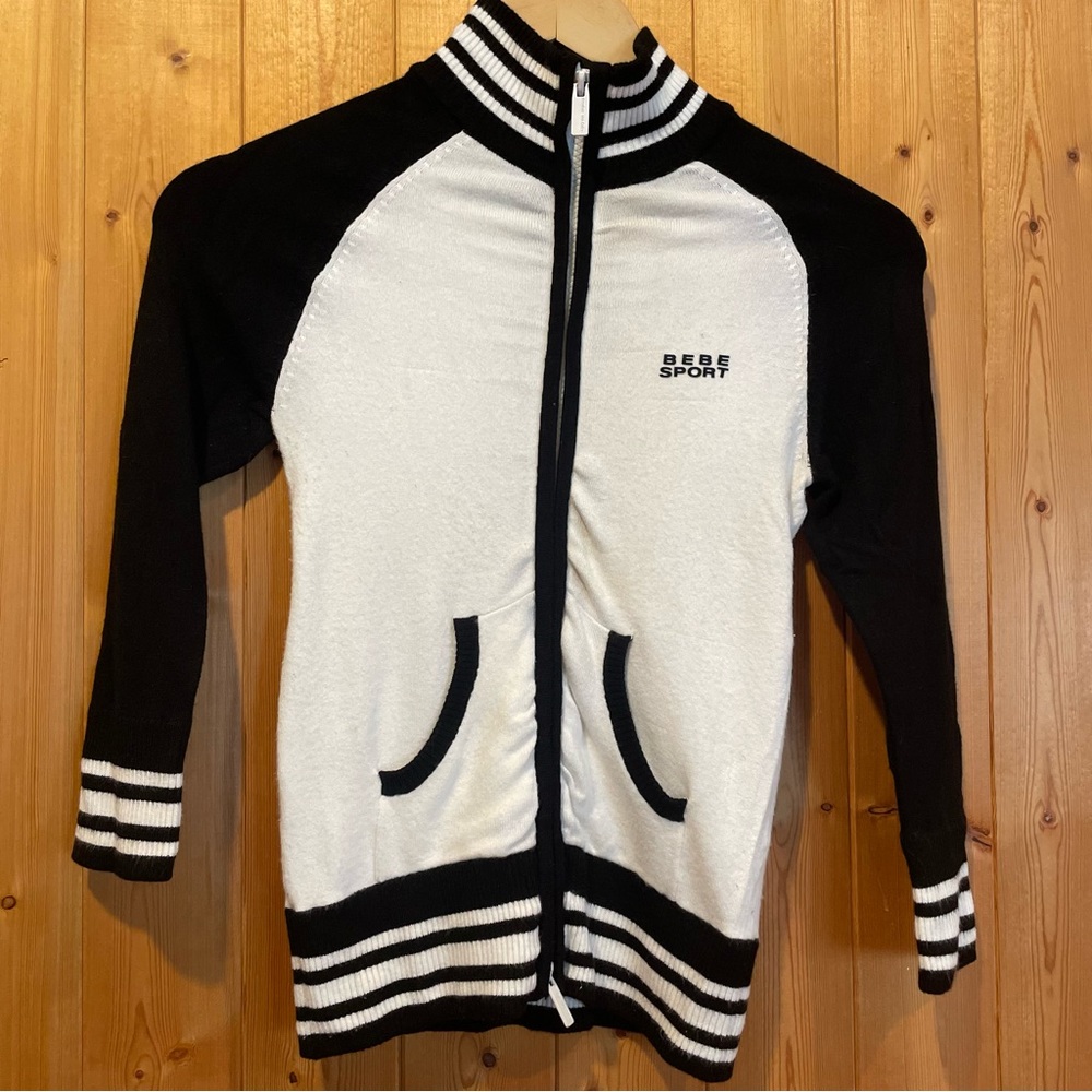 Bebe Knit Zip Sweater